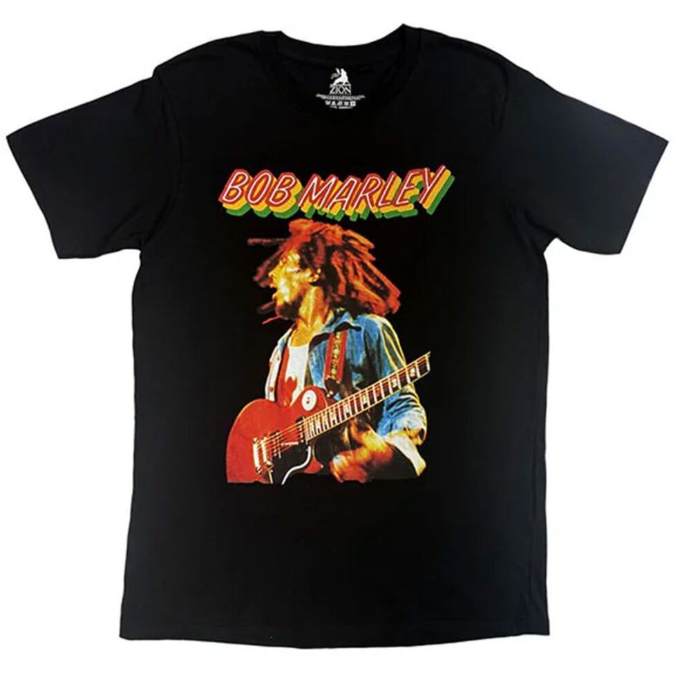 Bob Marley Unisex Adult Live Concert Back Print T-Shirt / Black
